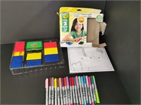 Puzzle Stamping Kit + 20 Colored Sharpies