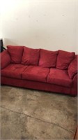 Large & Comfy Red Sofa