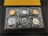 1964 P coin set, unsealed envelope