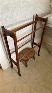 Antique five wrong quilt rack, and a small