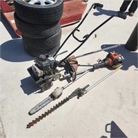 Trimmer w Attachments & Tiller as is