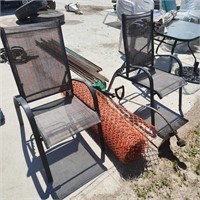 Patio chairs, Snow Fence, weed eater as is