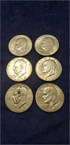 (6) Eisenhower One Dollar Coins (1972 & 1974)