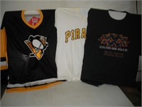 Penguin-Pirate-Steelers Shirts Size Large 3 Pcs 1