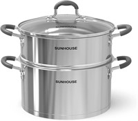 Sunhouse 5.5Qt Steel Pot & Steamer  10'