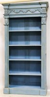 Painted open front bookcase 85x39x15