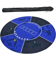 Round Poker Mat 47'' X 47'', Texas Hold'em Round