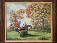 Equestrian Painting Oil on Canvas “Colonel