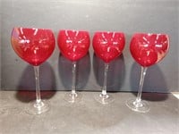 LENOX Ruby Balloons GlassesSet Of 4