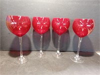 LENOX Ruby Balloons GlassesSet Of 4