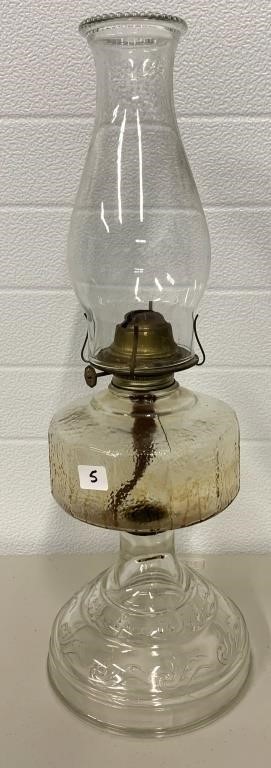 Oil Lamp  ( 18" high with chimney)