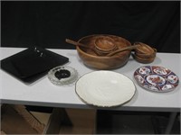 Lenox Platter, Ashtrays, Wood Bowl & More