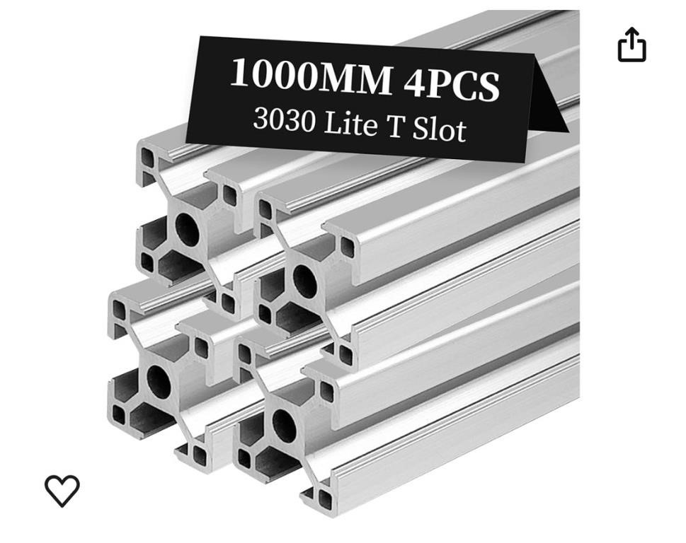 4 pcs 1000mm 3030 T Slot Aluminum Extrusion