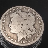 1889 Morgan Silver Dollar 90% Silver 38.1MM,