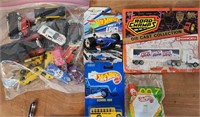 VTG Mixed Lot Of Bag Full Of Hot Wheels & NIB Toys