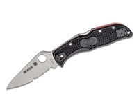 Spyderco Black Frn Serrated Endela Folding Knife