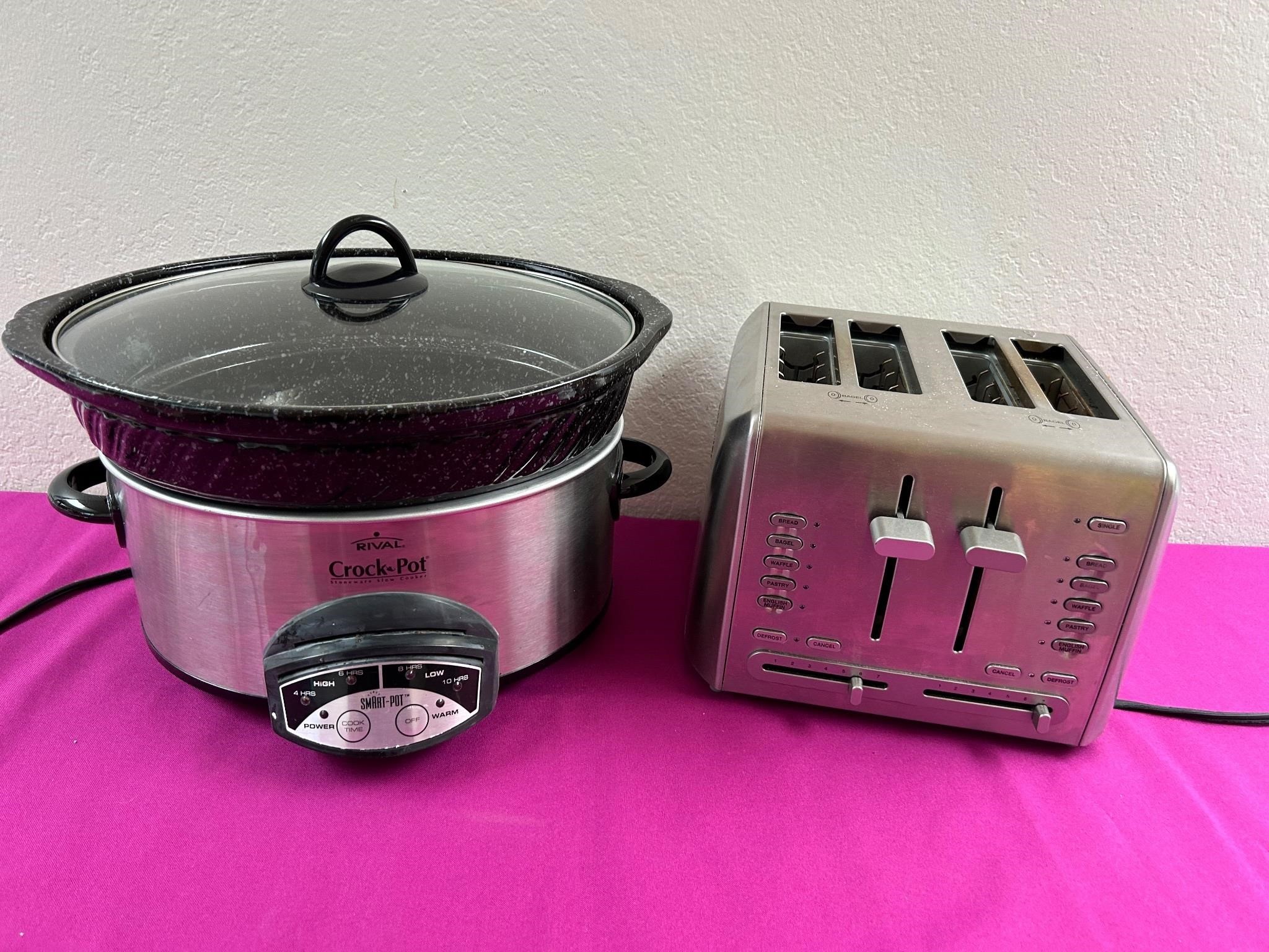 Granite Look Rival Crock Pot & Cuisinart Toaster