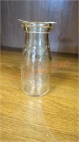 small Fisher glass   Milk bottle