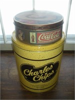 Charles Chips and Coca-Cola Tins