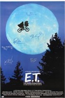 E.T. (6) Spielberg, Barrymore Signed Poser BAS
