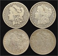 (4) Morgan Dollar US Coins