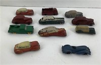 Lot of vtg toy cars  Manoil, Tesun rubber,