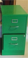 Green 2 drawer Filing Cabinet