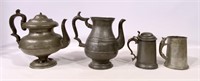 Pewter: Tankard, fox handle, New Market