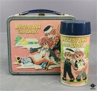 Vintage Raggedy Ann & Andy Lunch Box w/Thermos