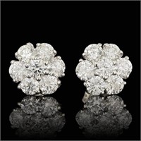 Certified $ 11,900 2.50 Ct Diamond Earrings