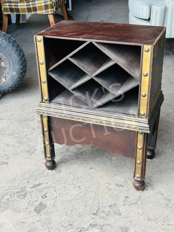 small modern wine rack brass cabinet - 24 x 17w x
