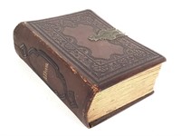 Tooled Leather Photo Album for CDVs, Empty