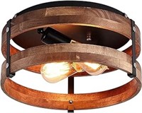 Fivess Lighting 2-Light Rustic Flush Mount Light