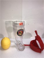Paulaner Drinking Boot with accessories