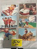 (6) CAMPBELL SOUP KIDS SPORTING POSTCARDS