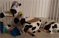 3 Black and White Cows
