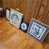 M103 Four Needle work framed Pictures