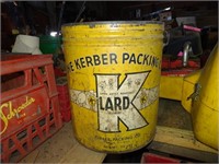 Vintage Kerber Lard Tin Bucket