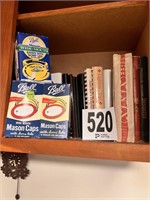 Cookbooks & Mason Jar Caps(Den)