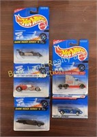 5 hot wheels die cast cars