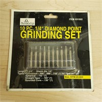 10 Piece. 1/4" Diamond Point Grinding Set