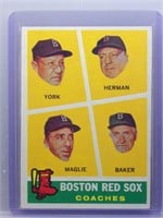 1960 Topps Red Sox Coaches