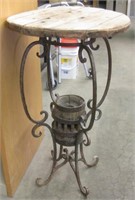 Cast Iron & Wood Hand Crafted Wheel Hub Table