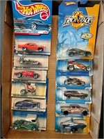 Flat of Hot Wheels