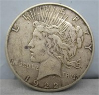 1922-S Peace silver dollar.