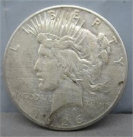 1926 Peace silver dollar.