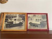 (2) Framed Photos of Bakery Delivery Trucks