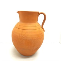 Vintage clay ewer pitcher pottery