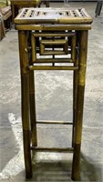 (H) Vintage Bamboo Plant Stand 11 1/4” x 11 1/4”