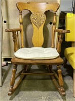 (H) Carved Rocking Chair 37”